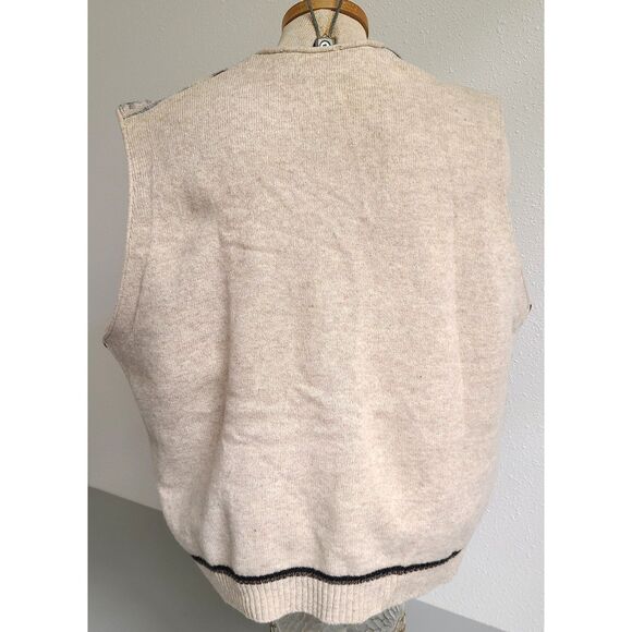 Woolcraft 100% Wool XL Button Grandpa Cabin Sweater Vest Retro Rustic Scandi - Picture 3 of 10